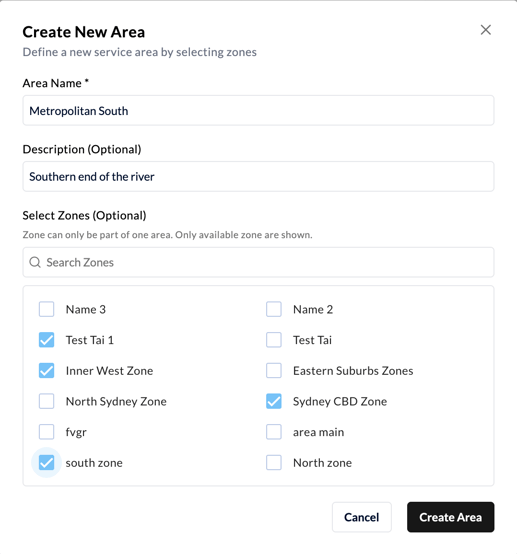 create_new_area_metropolitan_south_zones_selected